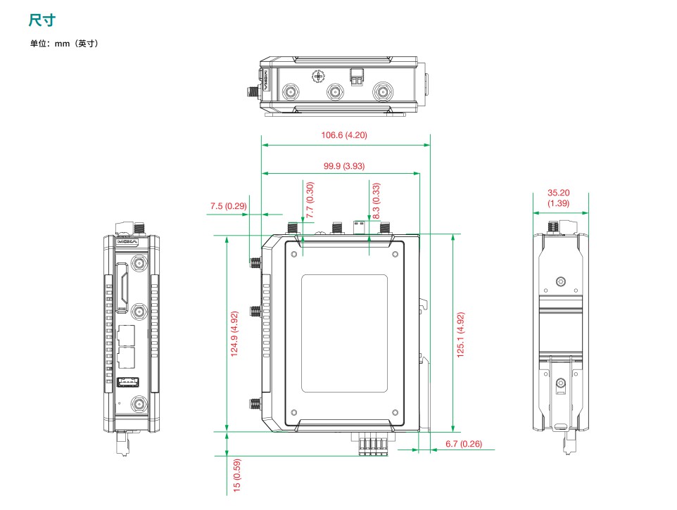 Puerta de enlace celular 5G industrial específica CCG-1520-T2