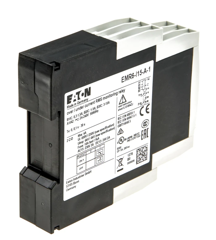 Eaton EMR6-I15-A-1 24-240V AC / DC Relé de monitoreo de corriente 3-15A