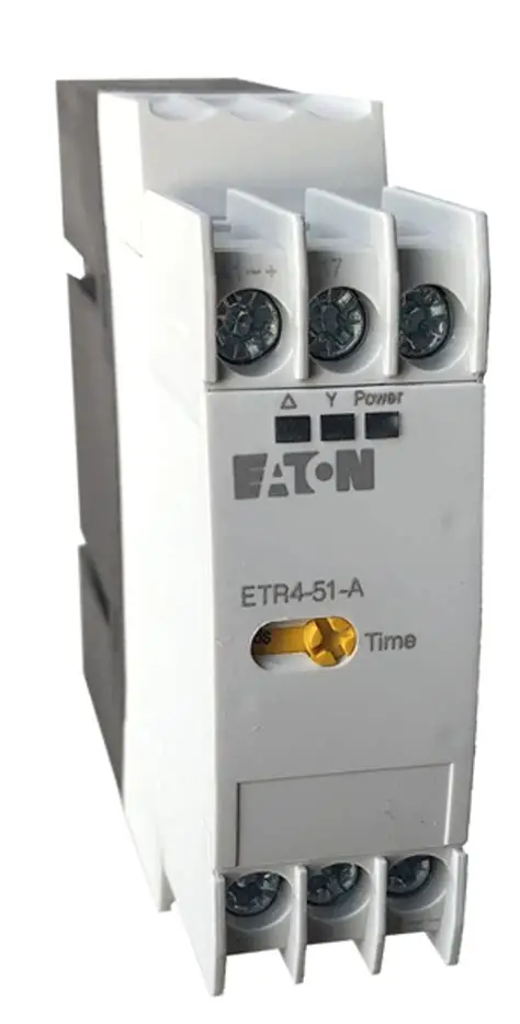 Eaton ETR4-51-A Relé de temporizador AC / DC de montaje de riel DIN industrial 24-240V