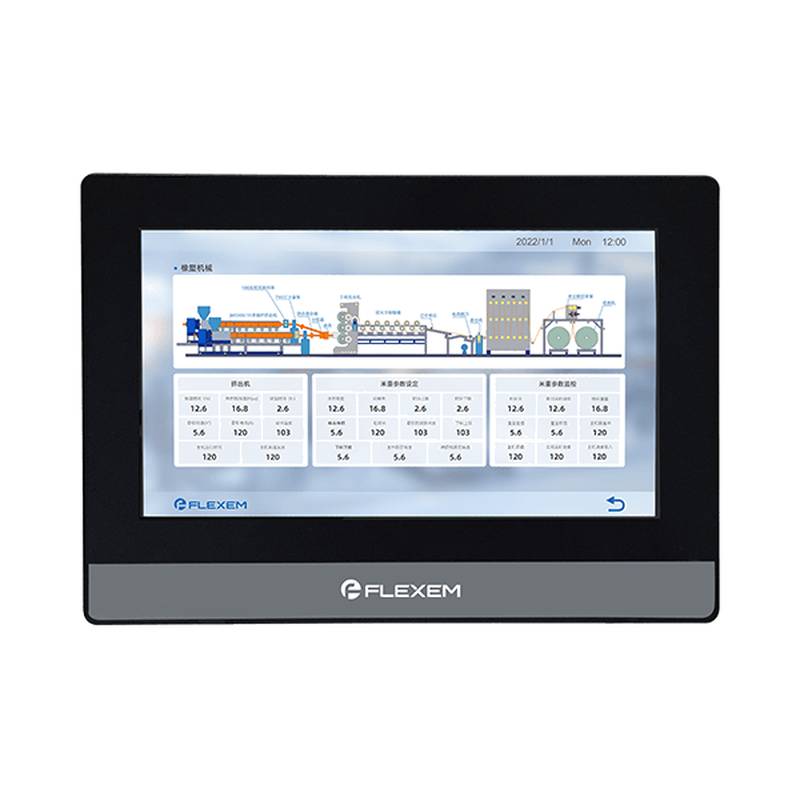 Paneles HMI de pantalla táctil de 7 pulgadas Flexem FE6370HC para equipos de procesamiento de alimentos con pantalla de alto brillo